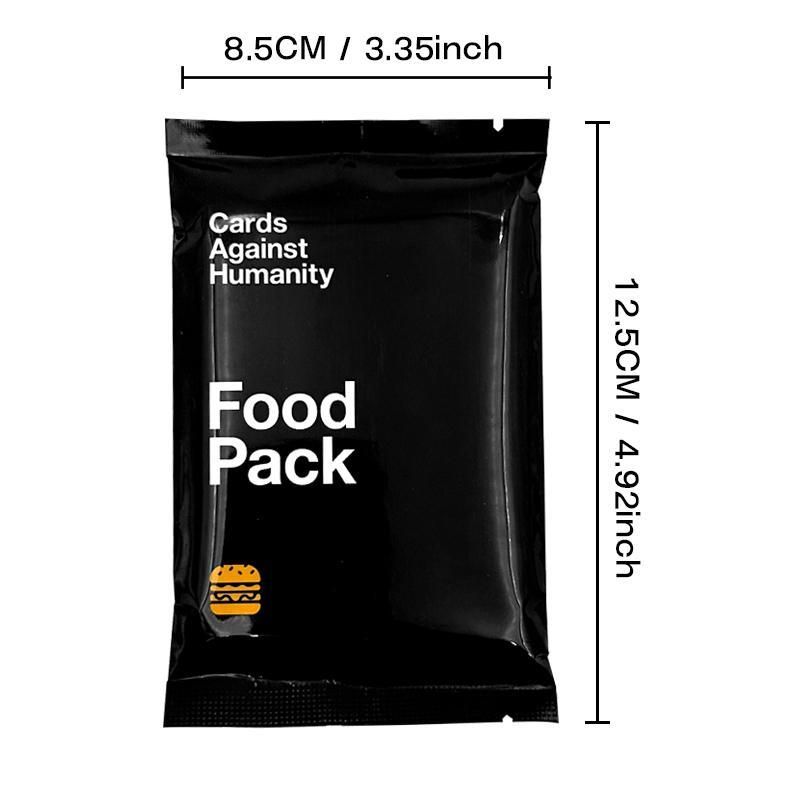 Food Pack Human Pack, 1 Bag Cards Against Humanity, Mini Expansion Pack, Funny Card Game for Festival Party Christmas Toy Gift