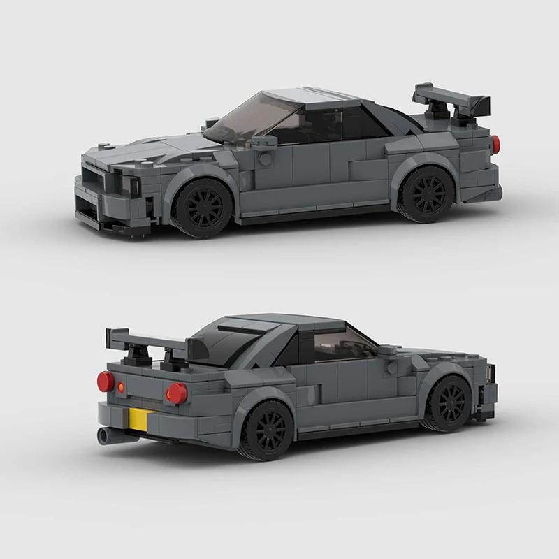 MOC F1 City Speed Champion Sports Racing Car Building Blocks Brick R34 RX-7 Vehicle Supercar Fast & Furious MK4 Supra Kids Toys gift