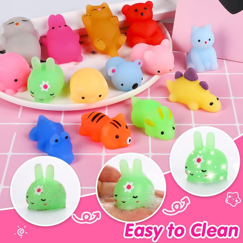 Squishies 40pcs Mochi Squishy Toys Mini Kawaii Squishy Party Favors for Kids Treasure Box Toys for Classroom Prizes Fidget Toys Goodie Bag Christmas Stocking Stuffers Easter Egg Fillers Gift for Kids