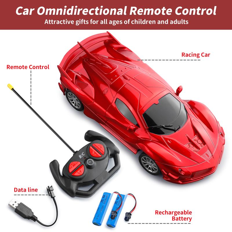 3-Color Remote Control Car for Kids (Ages 3-6) – 1 18 Scale Electric Racing RC Crawler Toy, Rechargeable & Durable