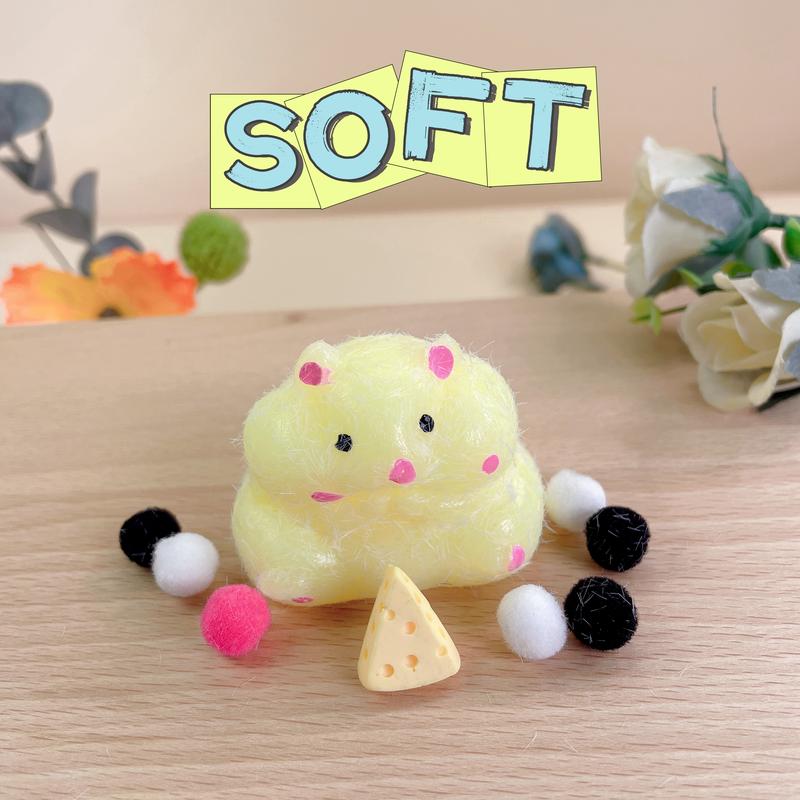 2025 Squishy Hamster  , Cute Soft Venting  ,Stress Relief for Kids Party Favors, Pinch Family, Fidget  Suitable Adults Kids