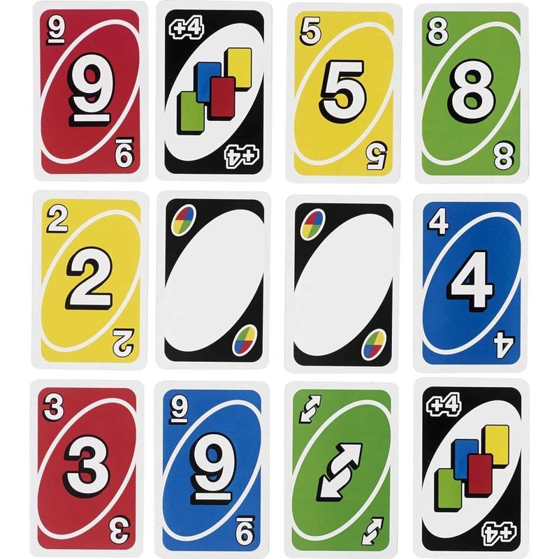 Mattel Games ​Giant UNO Card Game for Kids, Adults & Family Night, Oversized Cards & Customizable Wild Cards for 2 to 10 Players