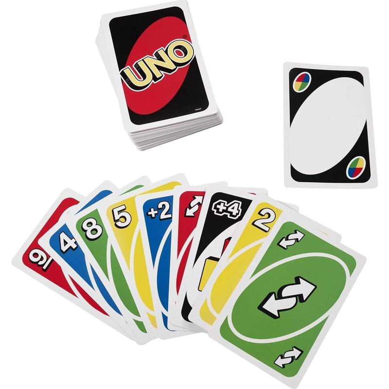 Mattel Games ​Giant UNO Card Game for Kids, Adults & Family Night, Oversized Cards & Customizable Wild Cards for 2 to 10 Players