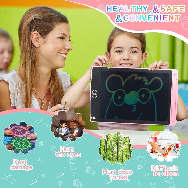 4 count LCD Writing Tablet for  8.5 Inch Doodle Board Drawing Tablet  Toys Gifts LCD Writing Board Electronic Erasable Reusable Writing Drawing Pad(Blue, Red, Green, Pink)