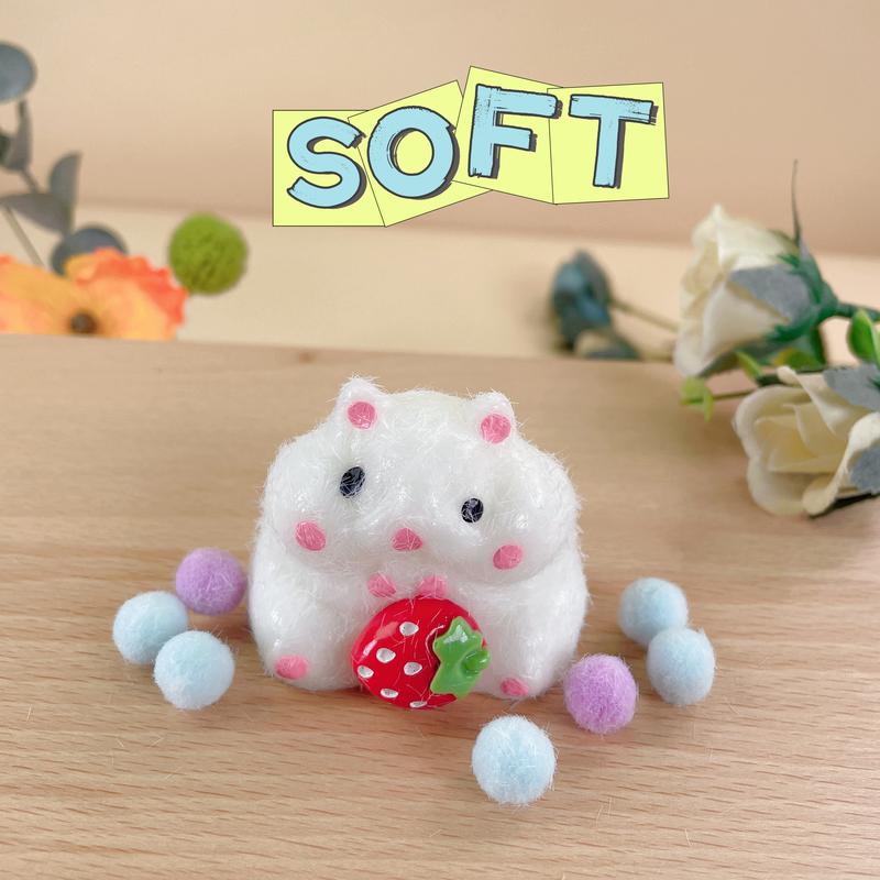 2025 Squishy Hamster  , Cute Soft Venting  ,Stress Relief for Kids Party Favors, Pinch Family, Fidget  Suitable Adults Kids