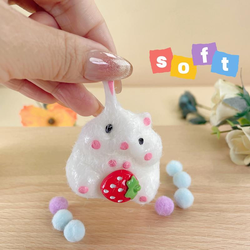 2025 Squishy Hamster  , Cute Soft Venting  ,Stress Relief for Kids Party Favors, Pinch Family, Fidget  Suitable Adults Kids