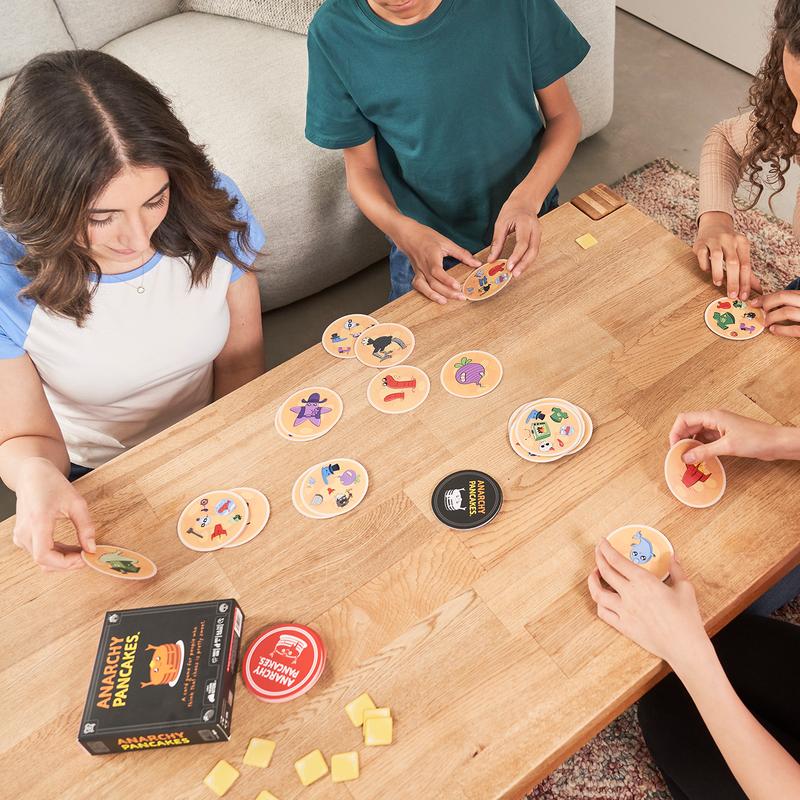 Anarchy Pancakes Fast-Paced Matching Card Game by Exploding Kittens - Family-Friendly Party Game for Kids & Families - Ages 7+