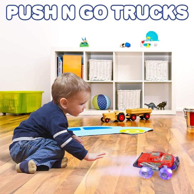 Light Up Monster Trucks for Boys and Girls, Toy Truck Set of 2, Monster Trucks for Boys 3-6 Years Old, Toddler Monster Truck Toys, Light Up Trucks, Easter Gifts for Kids