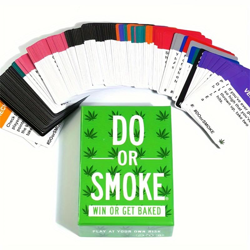 Do or Smoke - Adult Party Card Game with Daring Challenges for Leisure Gatherings, Interactive Fun, Novelty Gift for Ages 14+ | Material: Cardboard