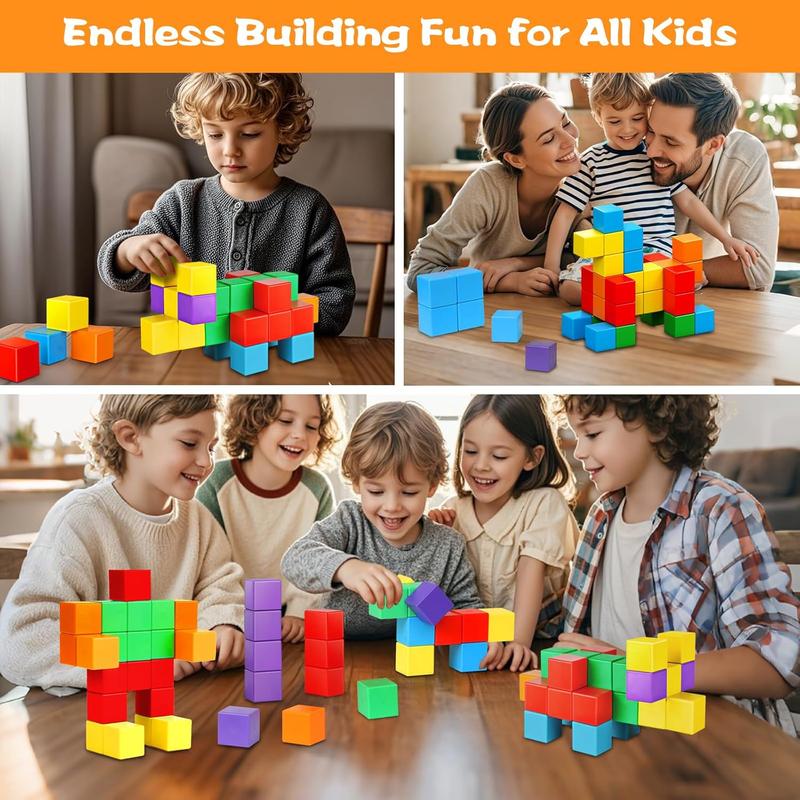 Magnetic Blocks, 35 Pieces of Magnetic Blocks 3 4 5 6 7 8 Year Old Boys and Girls Children's Magnetic Blocks Montessori Toys STEM Preschool Education Blocks