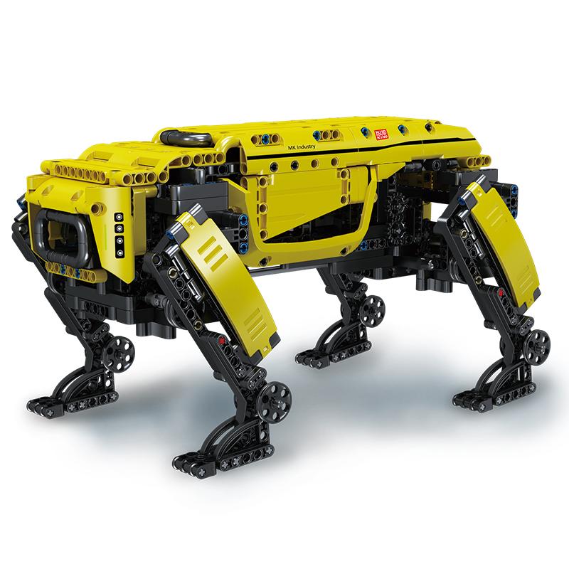 Mould King 15066 Robot Dog Building Kit, 936PCS Yellow APP RC Programmable STEM Toy, Power Module & Educational Model