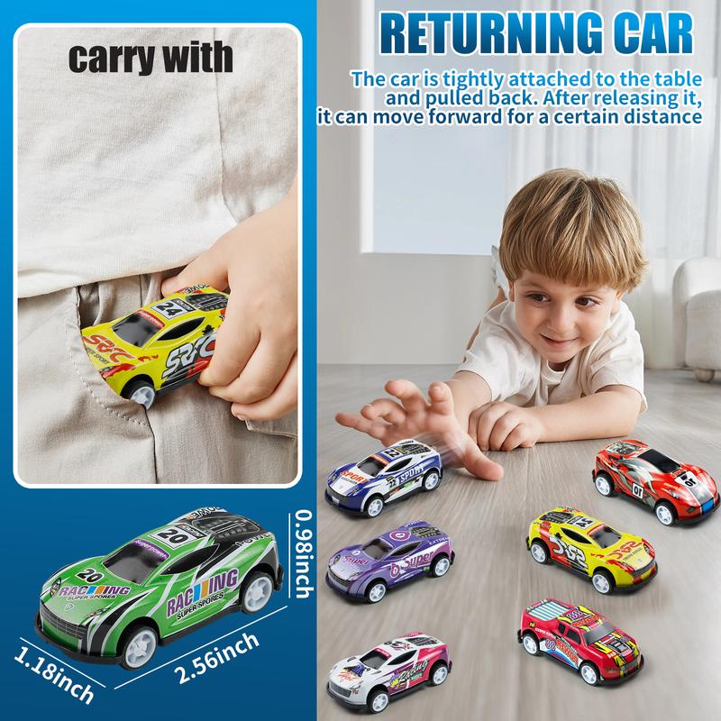 48-Piece Pull Back Car Toy Set with Garage Box – Race Car Collection for Kids – Toys for Boys and Girls