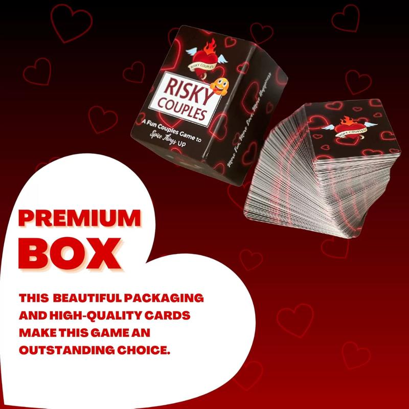 RISKY COUPLES - Super Fun Couples Game for Date Night: 150 Spicy Dares & Questions for Your Partner. Romantic Anniversary & Valentines Gifts. Card Game for Couple