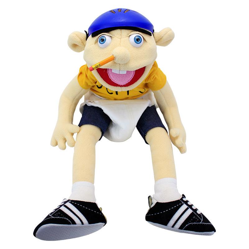 23'' Jeffy Puppet Plush Toy，Cartoon funny mouth puppet toy Jeff，Plush toys are suitable for children of all ages