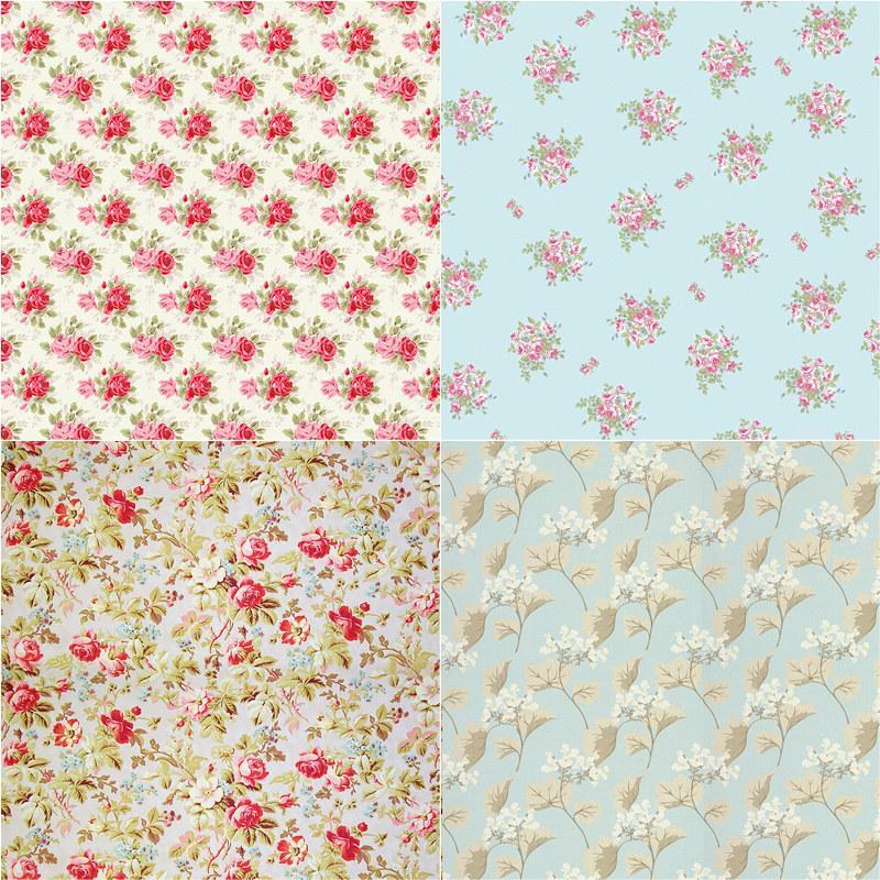 8 Sheets set Flower Pattern Design Cardstock, Square Mixed Pattern Decorative Paper, Exquisite Gifts Wrap for DIY Craft Scrapbooking