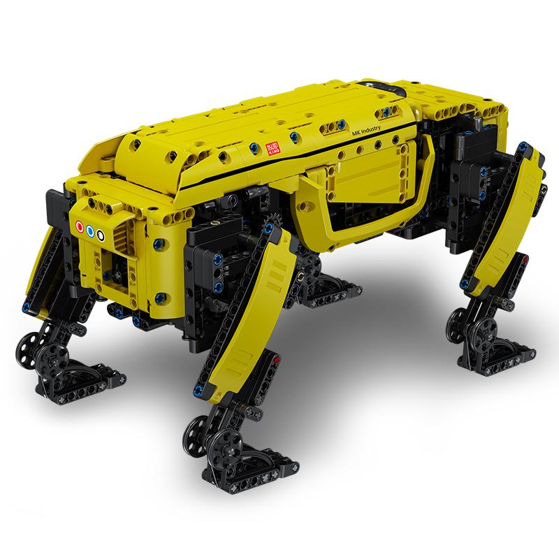 Mould King 15066 Robot Dog Building Kit, 936PCS Yellow APP RC Programmable STEM Toy, Power Module & Educational Model