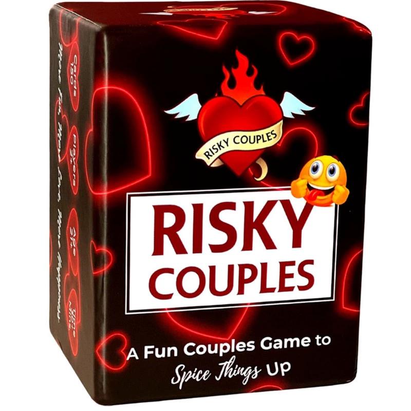 RISKY COUPLES - Super Fun Couples Game for Date Night: 150 Spicy Dares & Questions for Your Partner. Romantic Anniversary & Valentines Gifts. Card Game for Couple