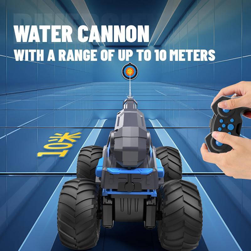 Remote Control Monster Truck, 1 Box Water Spray Car with Remote Control & Accessories, Waterproof Durable 4WD Amphibious Remote Control Car