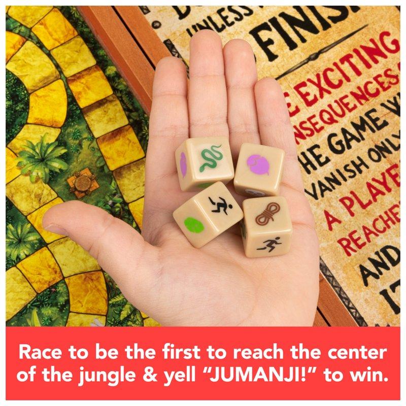 Jumanji The Game Real Wooden Box Edition for Kids and Families Ages 8 and up board game card game