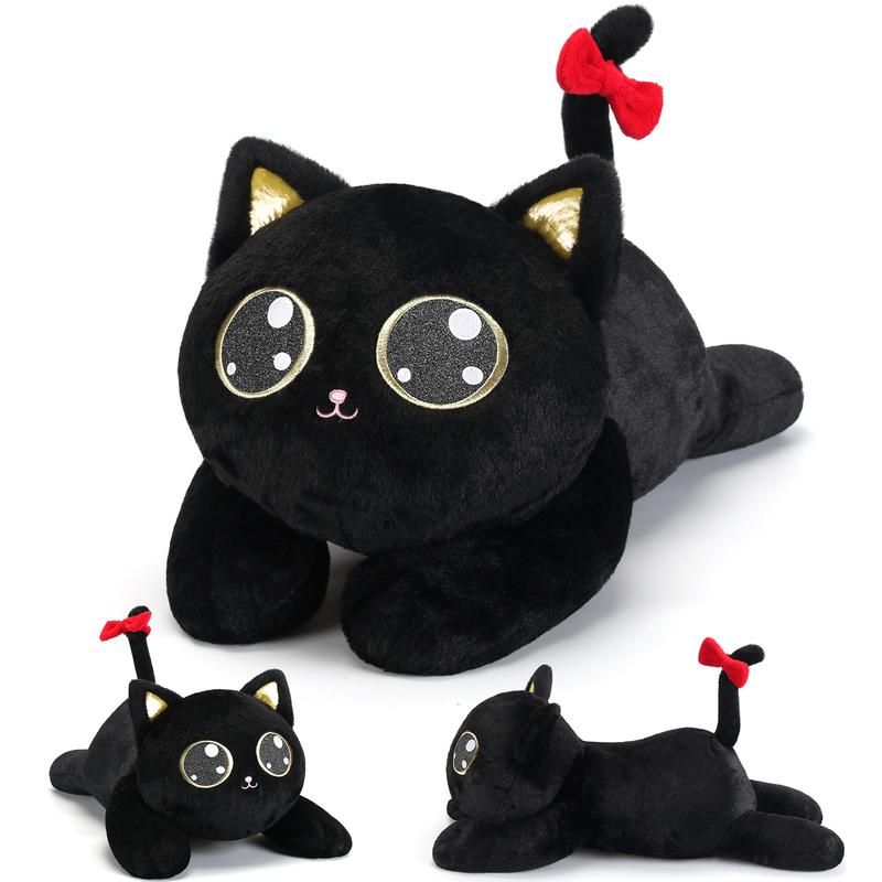 meowtastic Black Cat Weighted Stuffed Animals - 22 Inch 4.5 Pounds Weighted Plush Stuffed Animal - Cute Plush Toys Gifts for Kids & Adults  relief anxiety weighted  stuffed weighted  toy childhood  stuffed stuffed animals kid baby Stitch Anxiety