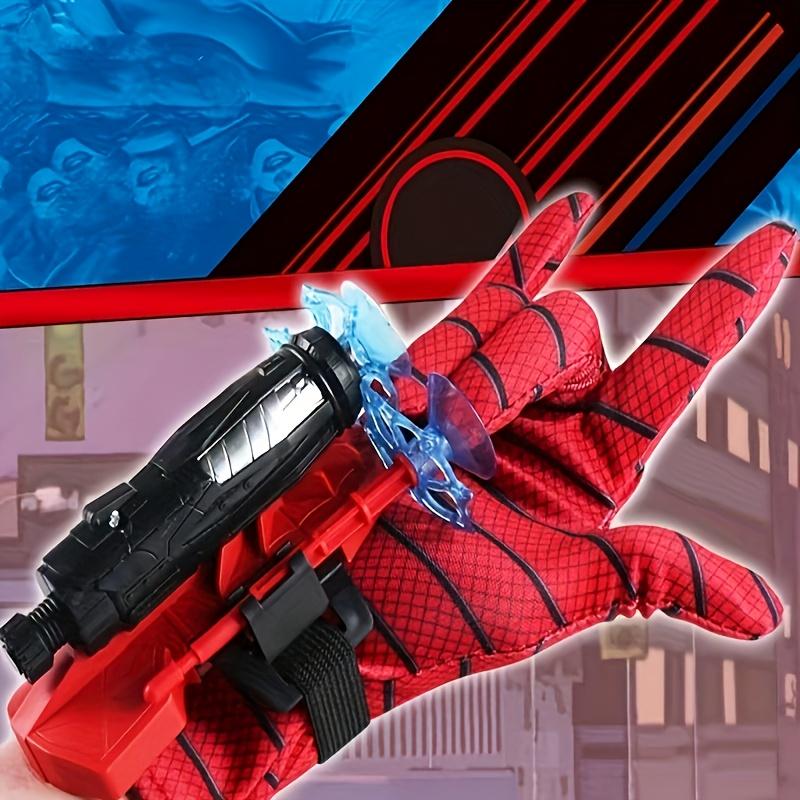 Spider Glove With Web Shooter, Red Plastic Role-Play Gauntlet, Hero Movie Inspired Wrist Launcher Toy Set, Fun & Educational Pretend Play Accessory Halloween Christmas Gifts