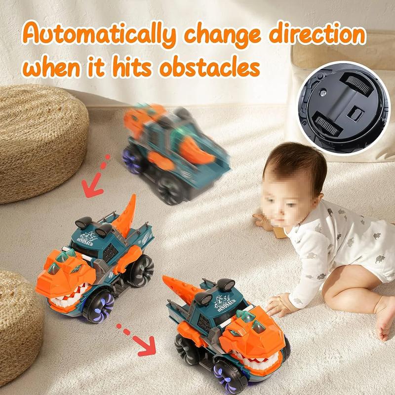 Super Cool Dinosaur Car Toy Monster Truck with Flashing Lights Music Roaring Sound,  Unique Dinosaur Car Toys Gift  for 3 4 5 6 Year Old Boys