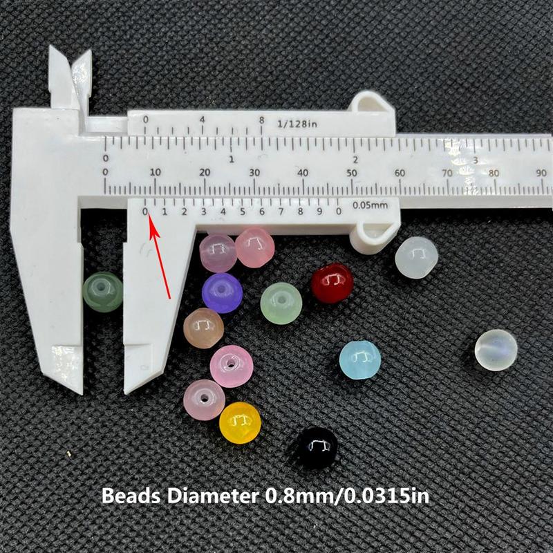 Round Solid Color 8mm Glass Bead, 60pcs DIY Jewelry Beads Making Supply, Beads for Bracelets Necklaces, DIY Accessories, Creative Craft Materials