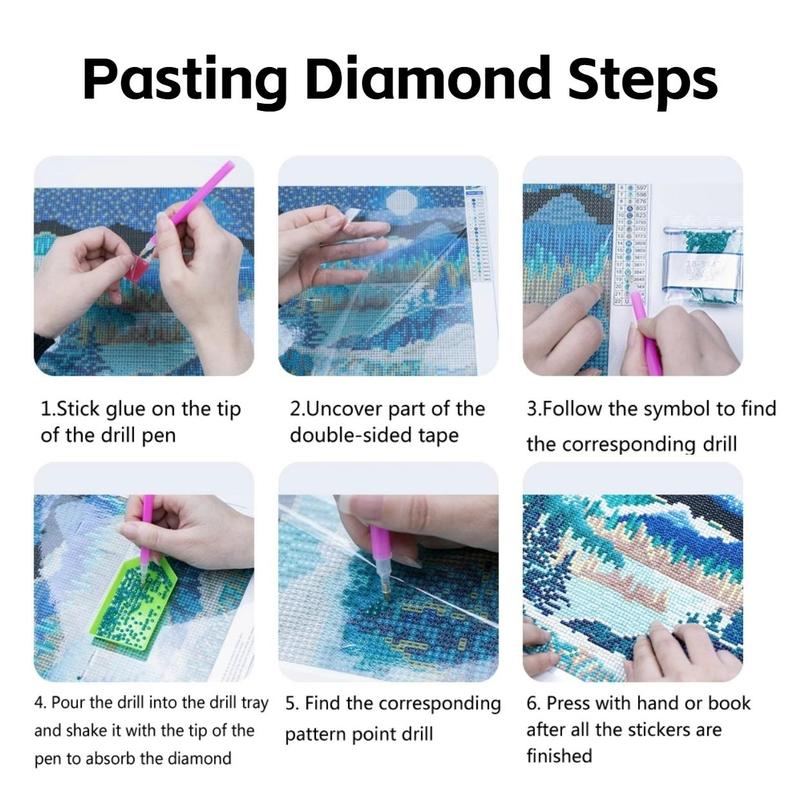 Mystery Pattern DIY Diamond Arts Colorful Painting Kit without Frame, DIY Diamond Embroidery for Bedroom Wall Decor