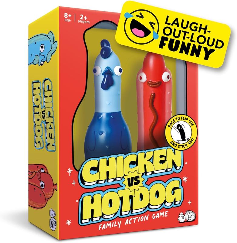 Chicken vs Hotdog: The Ultimate Challenge Party Game for Flipping-Fun Families, Board Game for Game Nights