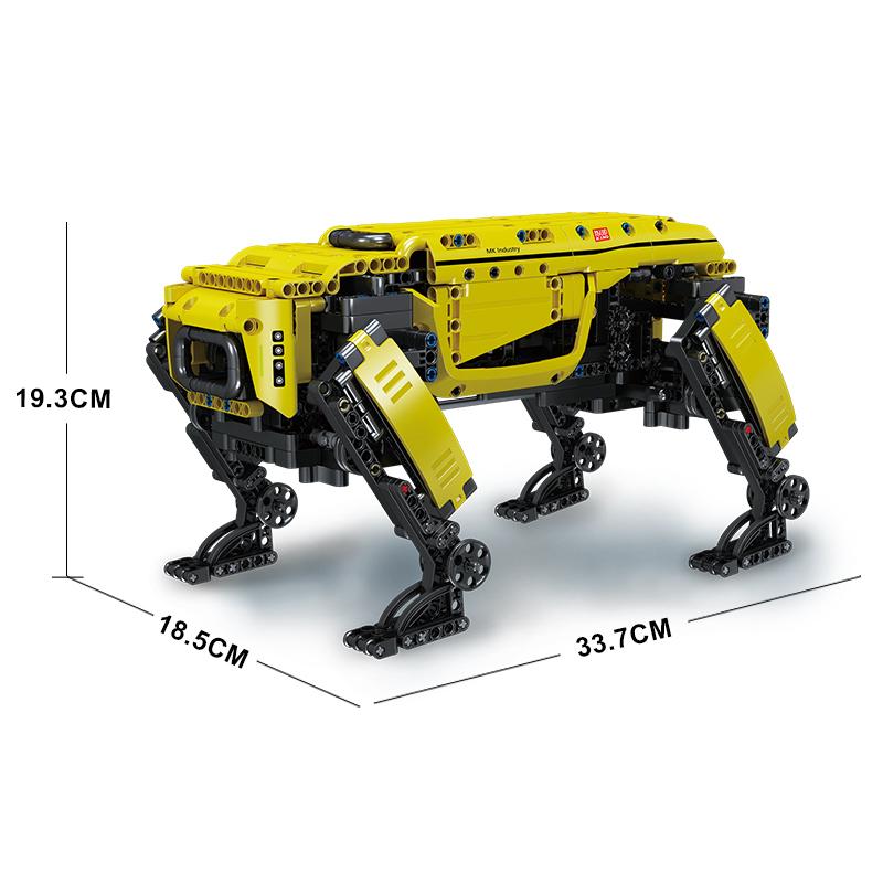 Mould King 15066 Robot Dog Building Kit, 936PCS Yellow APP RC Programmable STEM Toy, Power Module & Educational Model