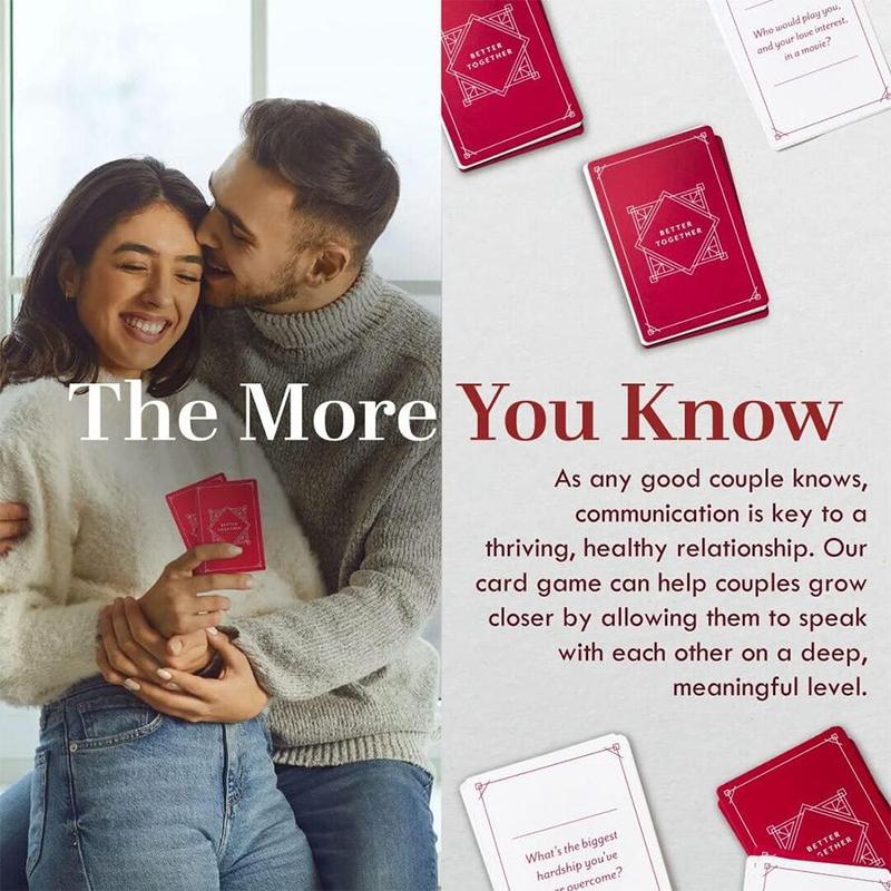 Better Together Card Game, 1 Box Conversation Cards for Couples, Relationship Conversation Cards, Perfect Entertainment Game Night