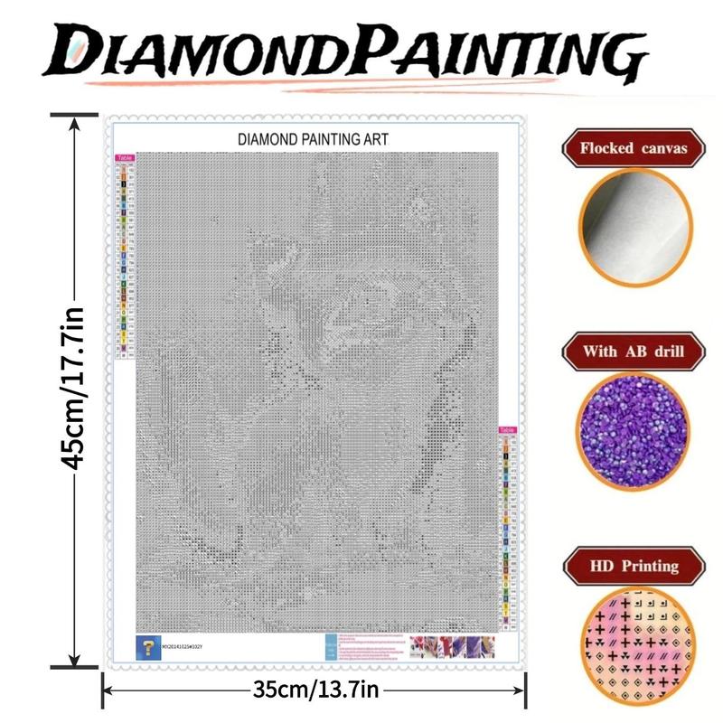 Mystery Pattern DIY Diamond Arts Colorful Painting Kit without Frame, DIY Diamond Embroidery for Bedroom Wall Decor