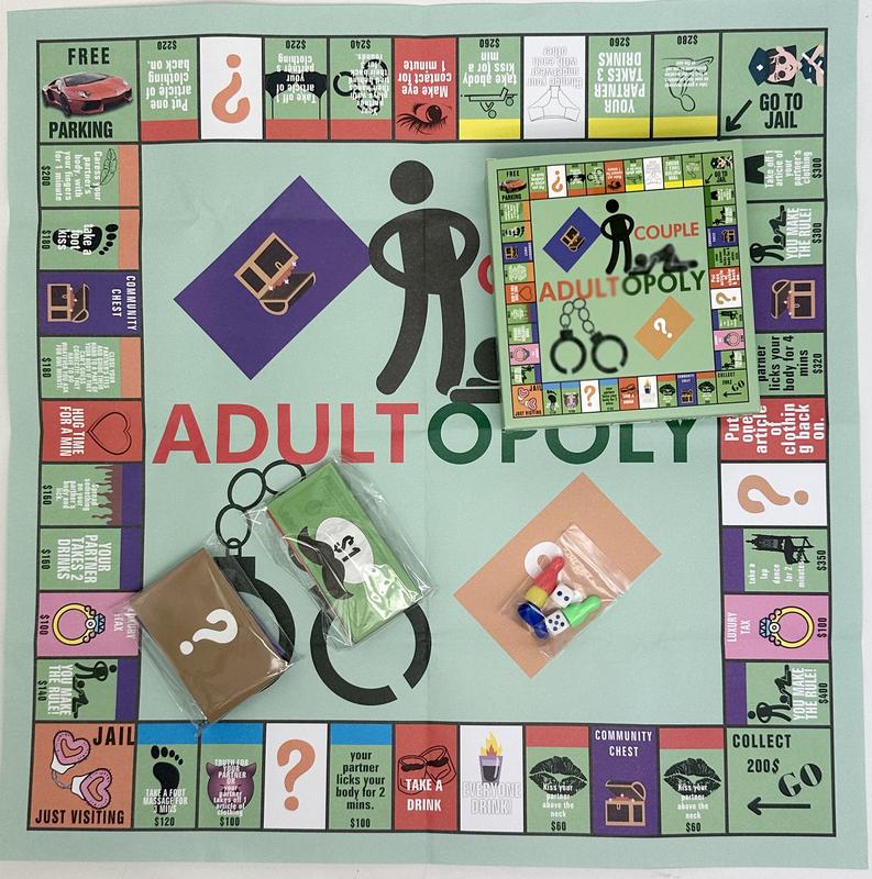 Adultopoly Board Game for Couples - Relationship Card Game with Box