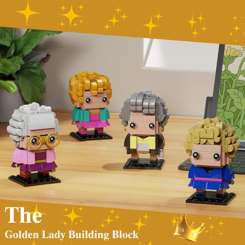 4 in 1 The Golden Women Figures Building Blocks Set, Perfect Halloween Toys and Gifts for Fans and Kids (610 pcs)