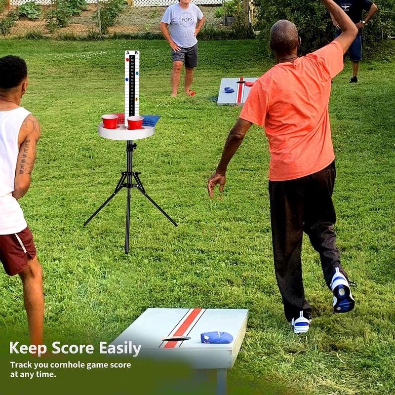 Cornhole Scoreboard with Drink Holder, 2 Sets Cornhole Score Keeper with Drink Holder Cornhole Accessories for Outdoor , Yard , Toss  Leisure  Cornhole  Equipment