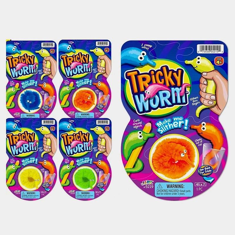 Gusanos peludos en cuerdas en una cuerda, gusanos mágicos Fidget Toy Wiggly Worm on String Twisty Fuzzy Worm Toys para niños Recuerdos de fiesta