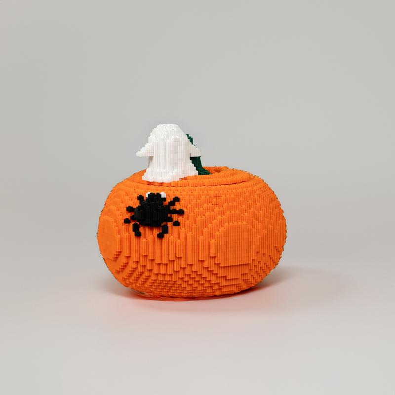 Pumpkin-Multi color compressed link small building block series