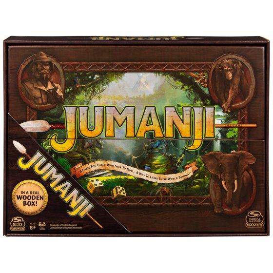 Jumanji The Game Real Wooden Box Edition for Kids and Families Ages 8 and up board game card game