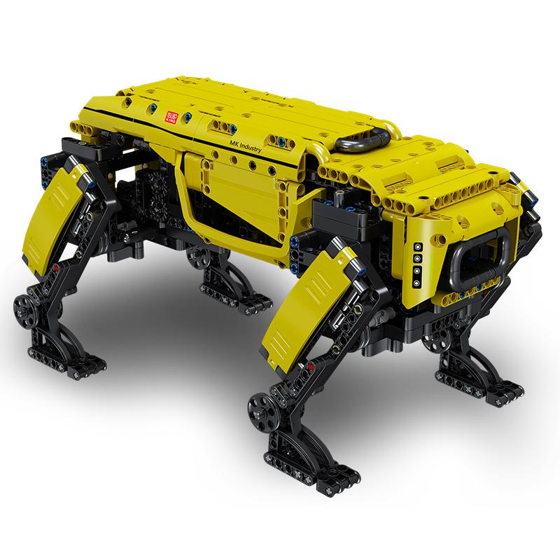 Mould King 15066 Robot Dog Building Kit, 936PCS Yellow APP RC Programmable STEM Toy, Power Module & Educational Model