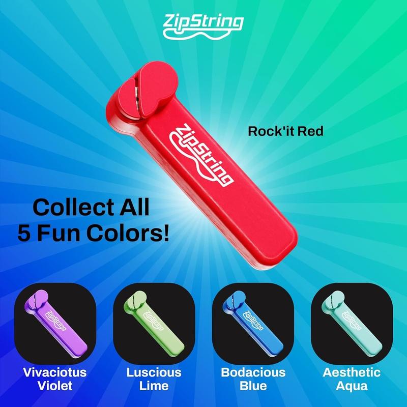 Original - As Seen on Shark Tank - Classic ZipString Rope Launcher Toy, Perfect for Kids & Adults - Fly a String Loop in The Air for Endless Tricks & Fun, Wonderment Awaits, Rock'it Red