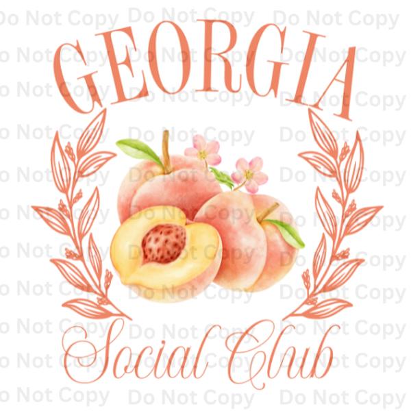 Georgia Social Club DTF Image For t Shirt Ready To Press