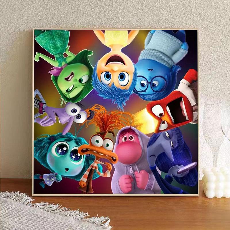 Cartoon Pattern DIY Diamond Art Painting Without Frame, DIY 5D Diamond Arts Painting Kit, Wall Art Decor For Home Living Room Bedroom, Christmas Gift