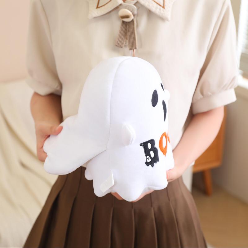 Reversible Boo Ghost Toy, Soft Plush Toy, Cute White Boo Ghost with Little Knife, Cute Halloween Gift for Boys and Girls