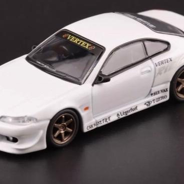 Tarmac Works Nissan Silvia S15 VERTEX White Global64 1 64 Diecast Model Car