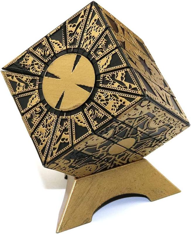 Detachable Hellraiser Puzzle Box, Hellraiser Puzzle Box Functional, Deformation Detachable Lock Puzzle Box. with Base (Standard)