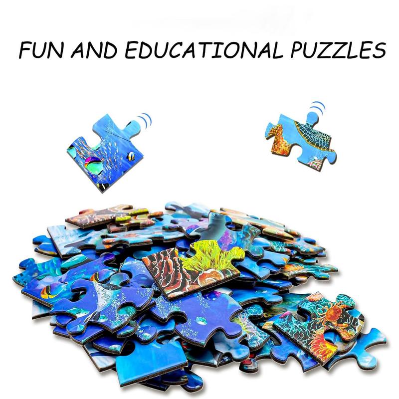 Puzzles for Kids Ages 4-8 Year Old - Underwater World, 100-Piece Jigsaw Puzzle for Kids 4-6-8 Year Old Learning Educational Puzzle Toys Gifts Kids Puzzles Ages 4-8 for Boys and Girls