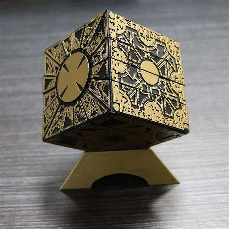 Detachable Hellraiser Puzzle Box, Hellraiser Puzzle Box Functional, Deformation Detachable Lock Puzzle Box. with Base (Standard)