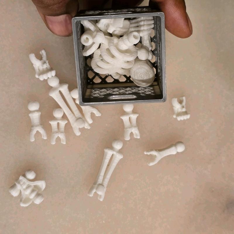 Miniature poseable Skeleton, 3d printed action figure puzzle toy creative animal Mini Pocket figurine home decor great gift