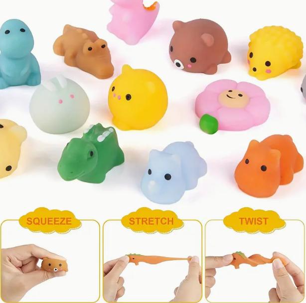 Kawaii Plasticine, Mochi Squishy Toys, Party Favors For Kids, Mini Stress Relief Toys For Christmas Party Favors, Classroom Prizes, Birthday Gifts, Goodie Bag Stuffers