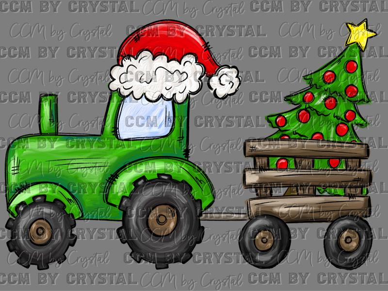 Christmas Tractor Ready to Press Transfer Direct to Film DTF Transfers Sublimation TransferReady to Press DTF Transfer for T-Shirts Ready to Press Sublimation CCMbyCrystal